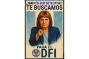 Ve muchas películas: con un afiche que emula al Tío Sam, Bullrich recluta para el un FBI criollo